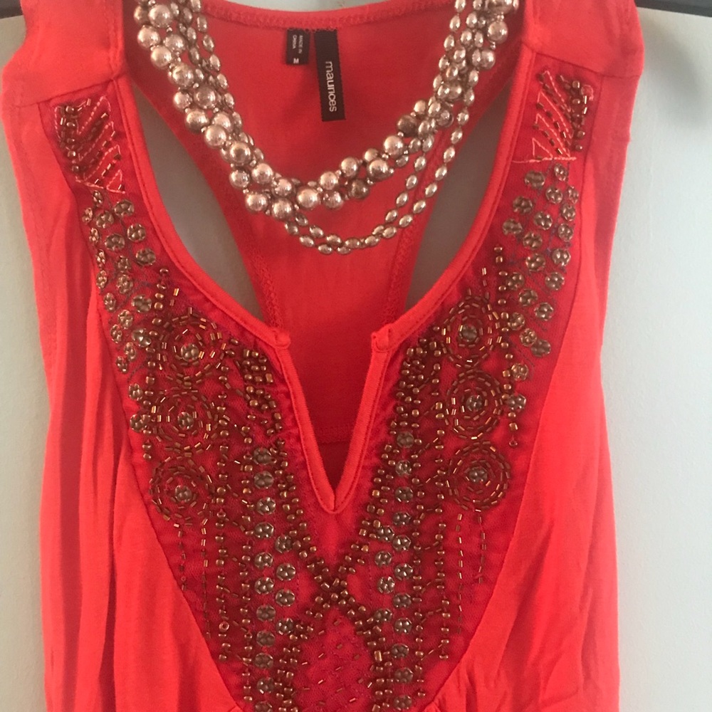 Gorgeous racer-back tank with bling.